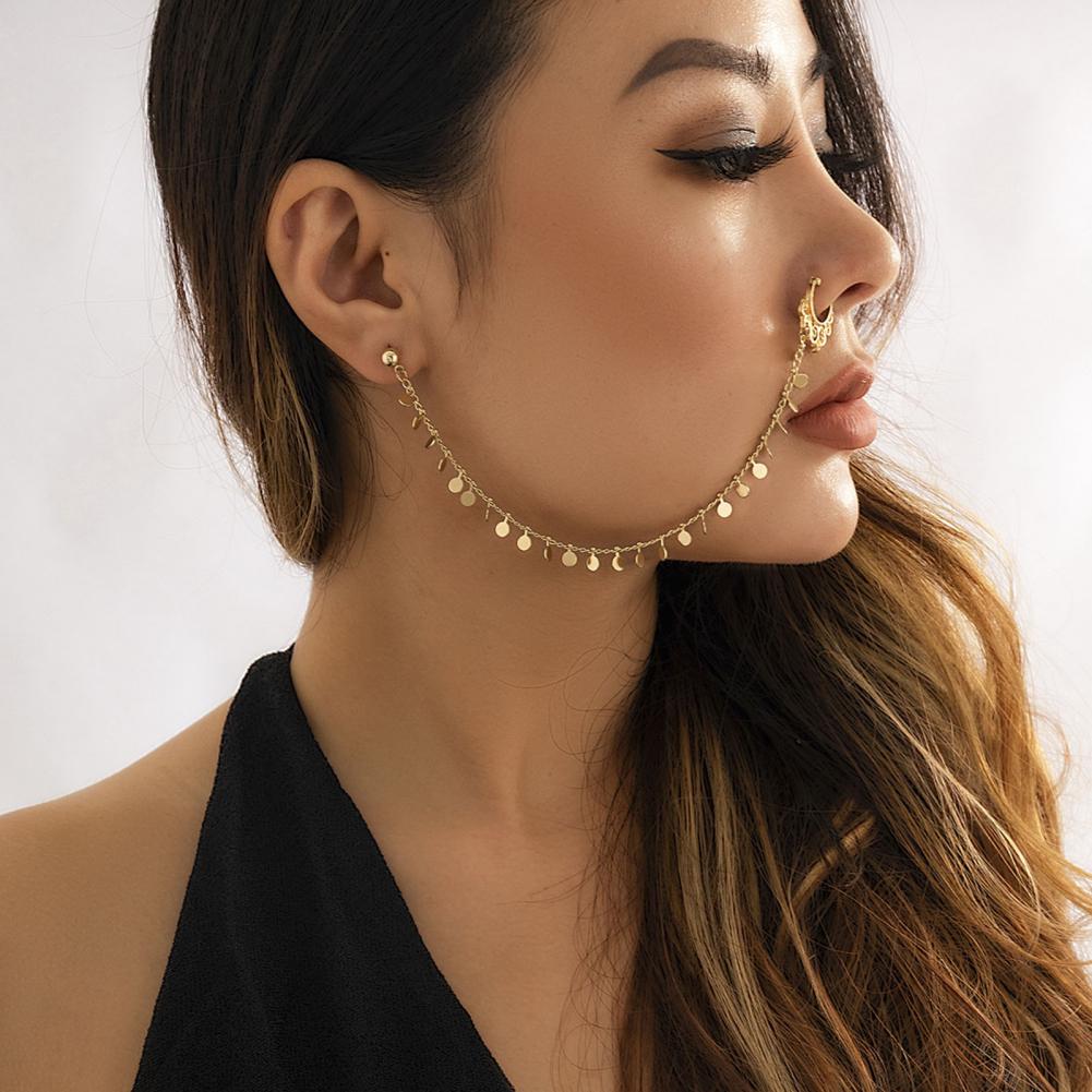 Body Jewelry Unique - Stud-style Nose Ring Ethnic Star Leaf