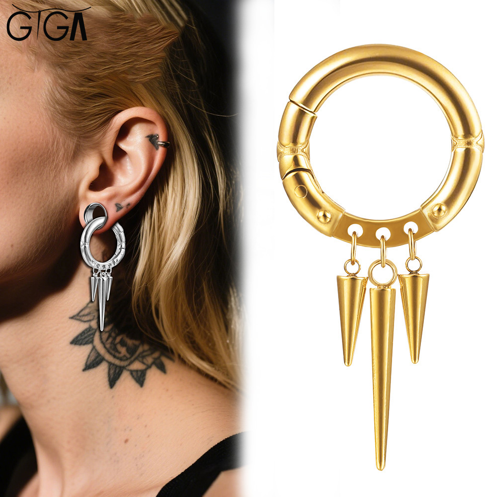 Body Jewelry Hangers - Giga 1/2Pcs 5.5MM Punk Ear Weights