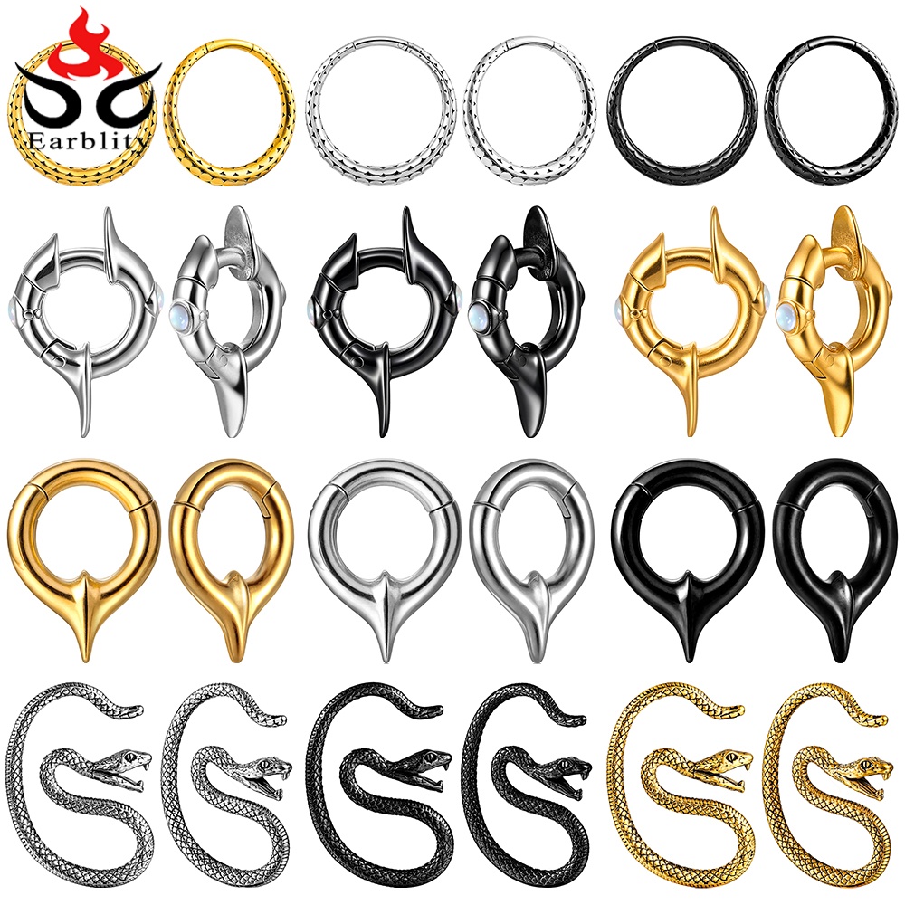 Body Jewelry Hangers - Earblity 2PCS Ear Weights 316L Stainless