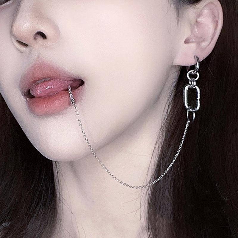 A52E Chain Linked Earrings Hin - Body Jewelry Materials recension och pris