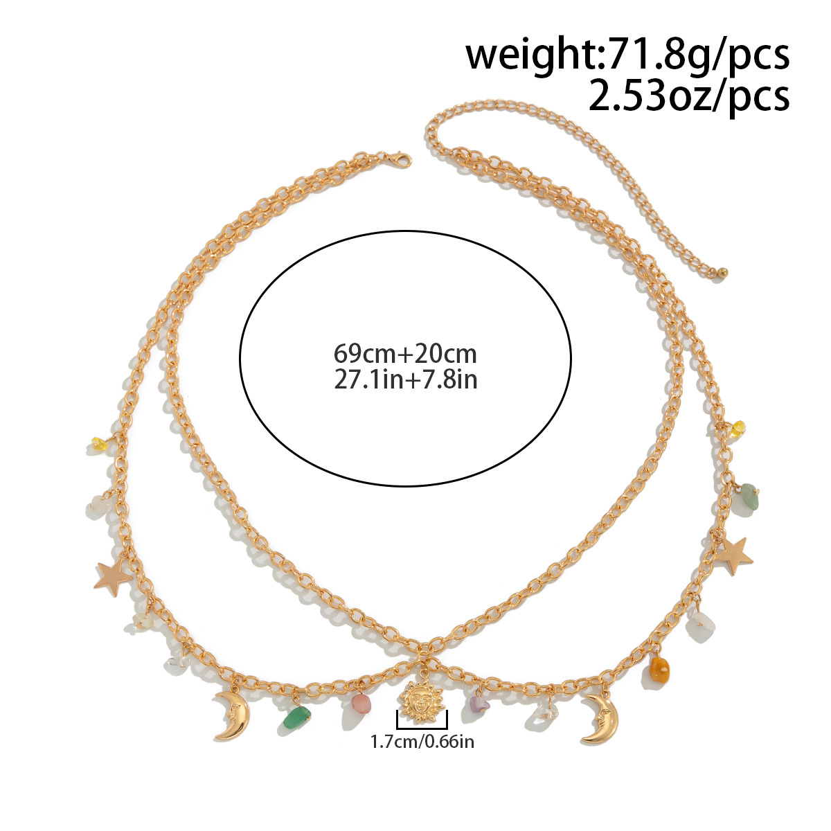 Boho Star Moon Sun Pendant Wai - Body Jewelry For You recension och pris