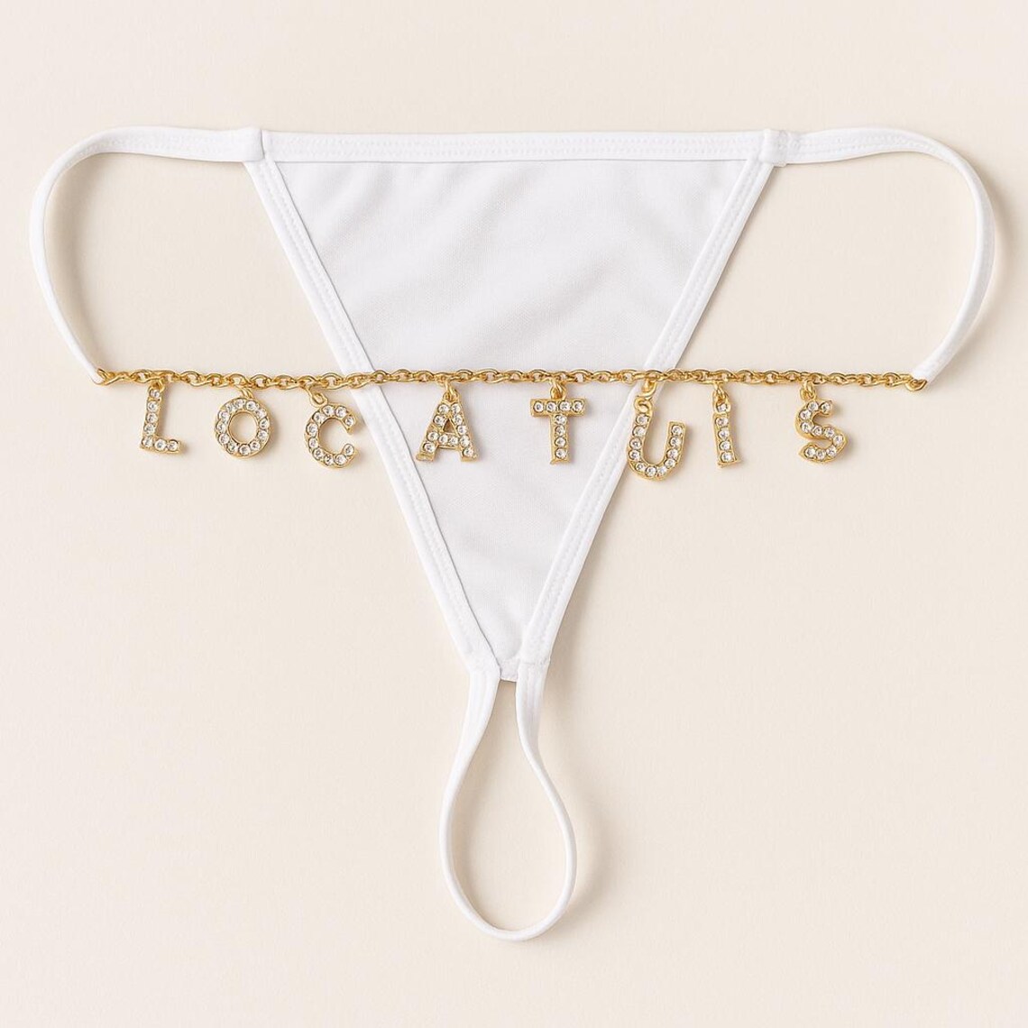 Custom Chain Thong With Name L - Body Jewelry Names recension och pris