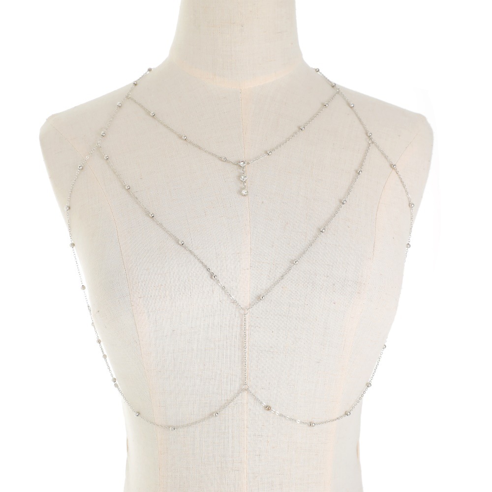 Sexy Crystal Chest Chain Harne - Body Jewelry Necklace recension och pris