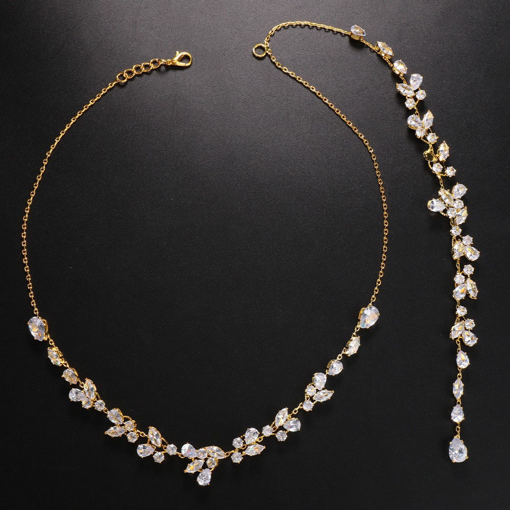 Luxury Leaf Silver Body Chain  - Body Jewelry Necklace recension och pris