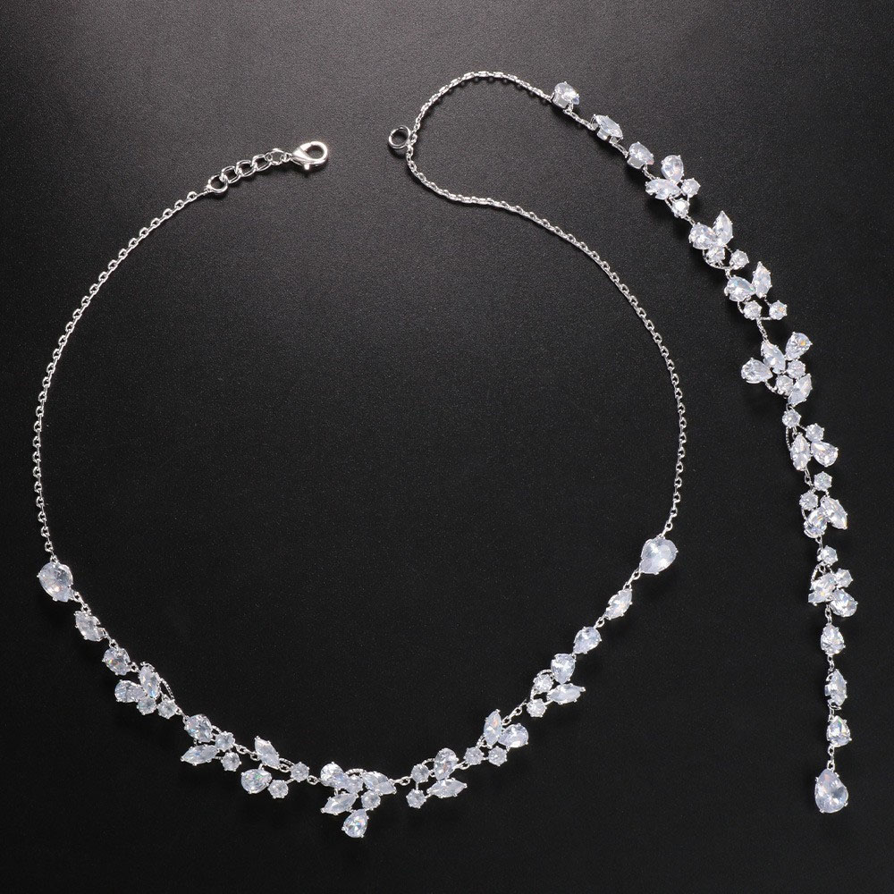 Luxury Leaf Silver Body Chain  - Body Jewelry Necklace recension och pris