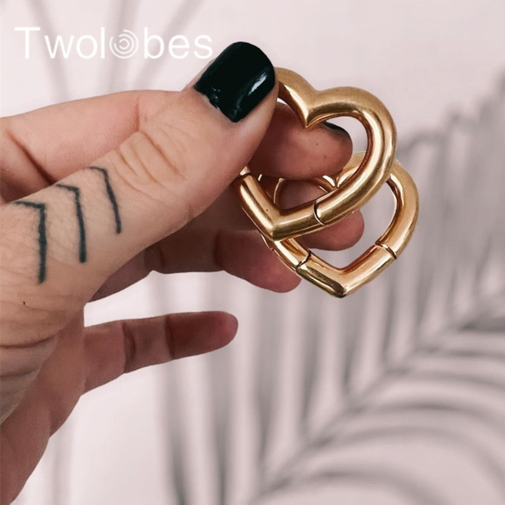 Twolobes 2PCS Heart 316 Stainl - Body Jewelry Hangers recension och pris