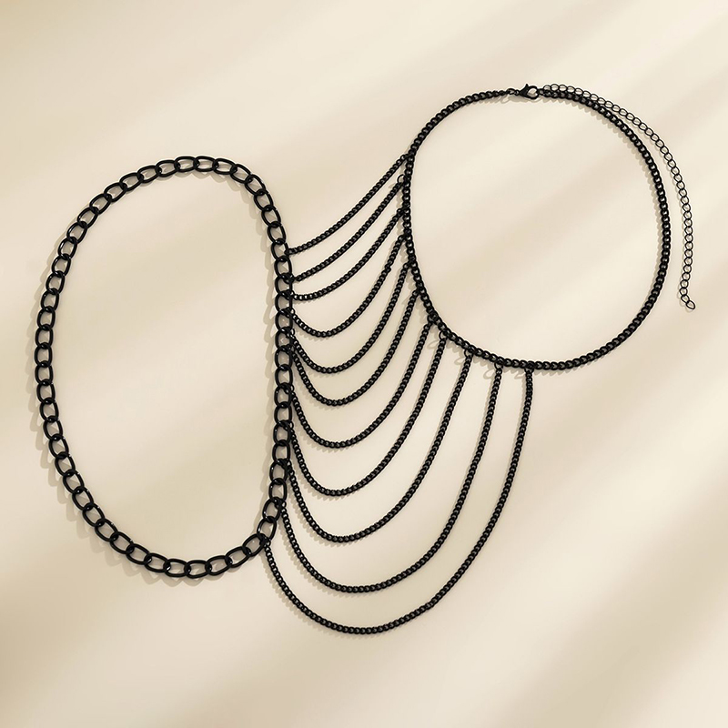 Multi Layer Tassel Shoulder Ch - Body Jewelry Necklace recension och pris
