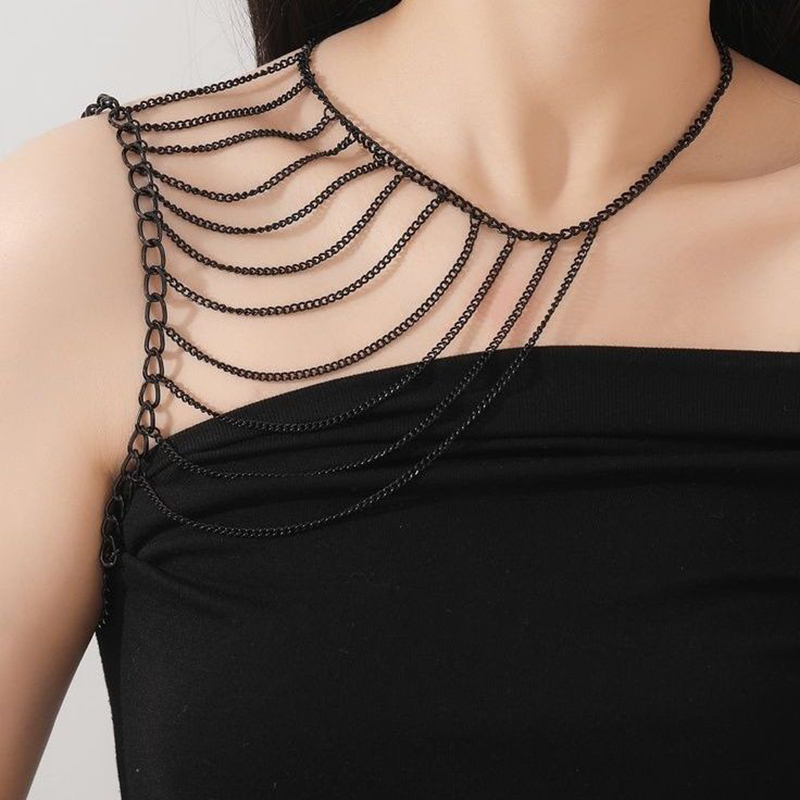 Multi Layer Tassel Shoulder Ch - Body Jewelry Necklace recension och pris