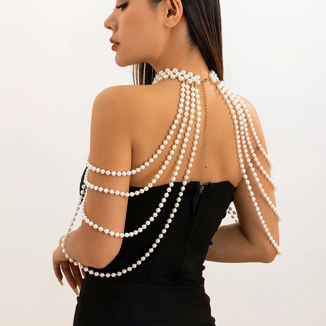 Bridal Tassel Imitation Pearl  - Body Jewelry Necklace recension och pris