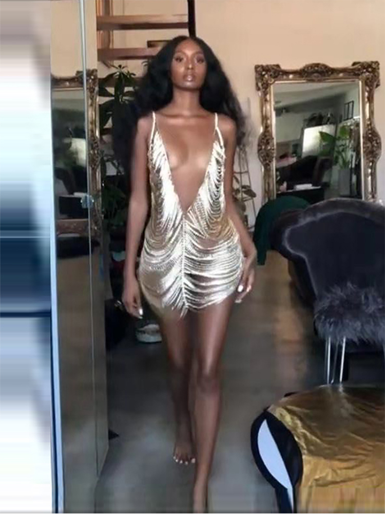 Luxury Rhinestone Body Chain E - Body Jewelry Dress recension och pris