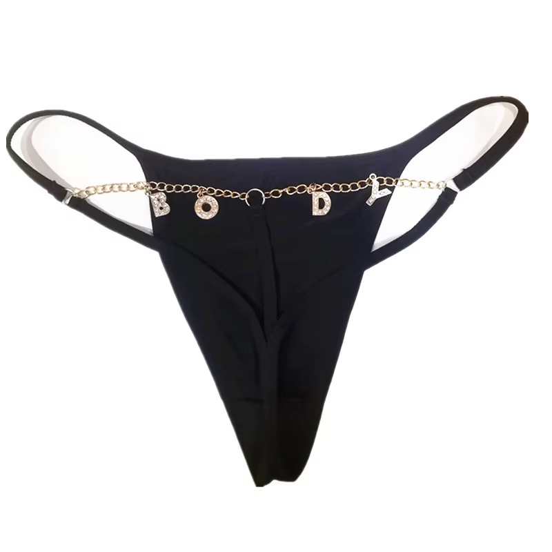 Custom Chain Thong with Name G - Body Jewelry Names recension och pris