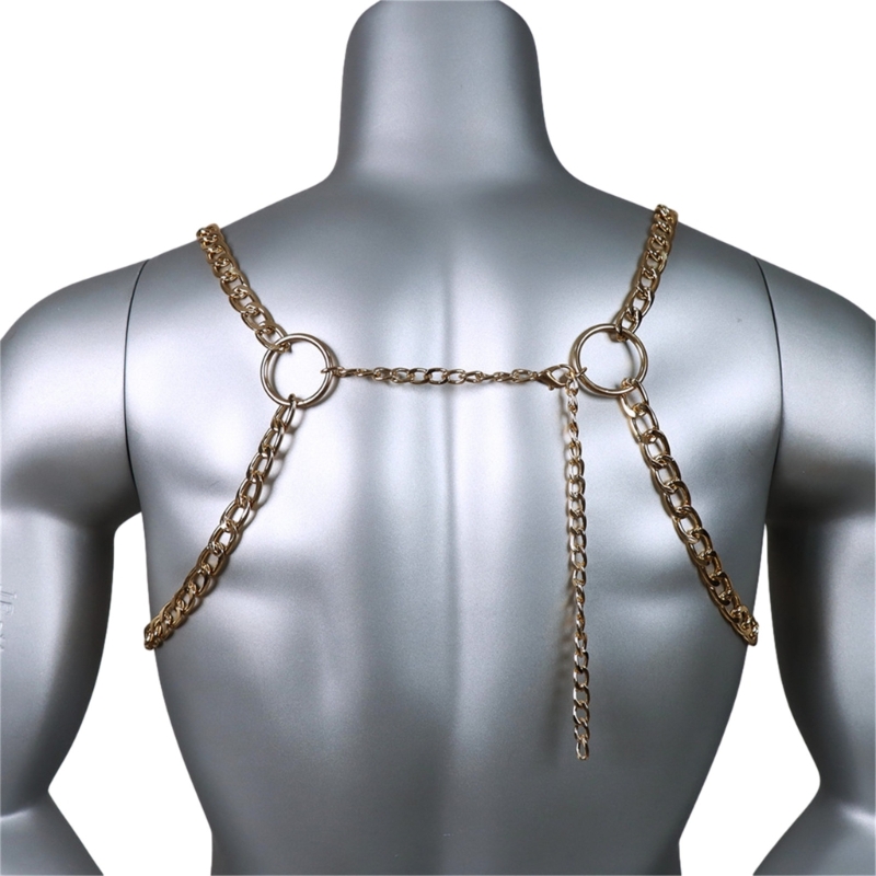 Men's Sexy Metal Body Chest Ch - Body Jewelry Necklace recension och pris