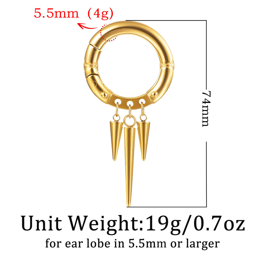 Giga 1/2Pcs 5.5MM Punk Ear Wei - Body Jewelry Hangers recension och pris