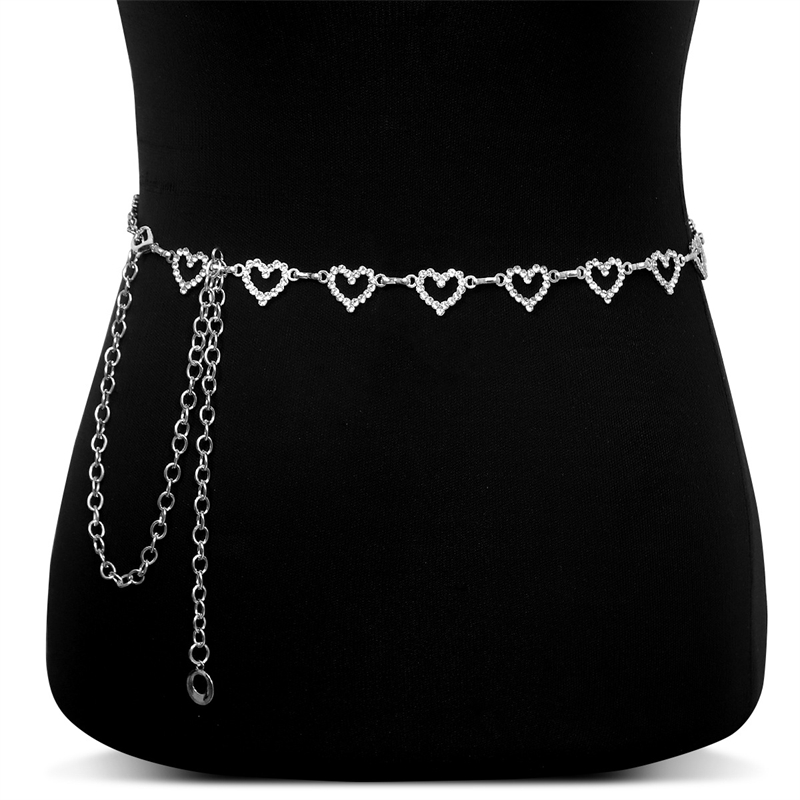 Fashion Rhinestone Heart Waist - Body Jewelry Dress recension och pris