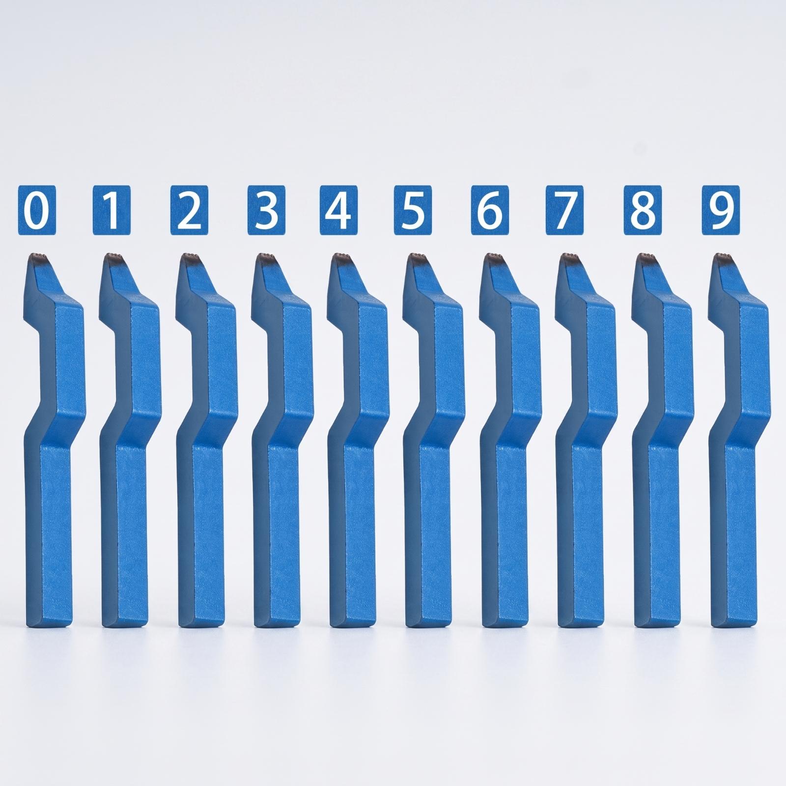Curved Number Stamp Set Jewelr - Body Jewelry For You recension och pris