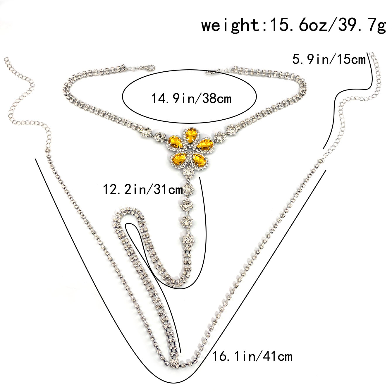 1pc Flower Shaped Sexy Rhinest - Body Jewelry For You recension och pris
