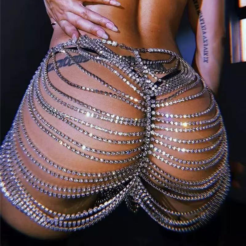 1pcSexy Fashionable Rhinestone - Body Jewelry Dress recension och pris