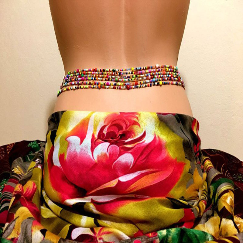 Women Layered Beaded Belly Cha - Body Jewelry For You recension och pris