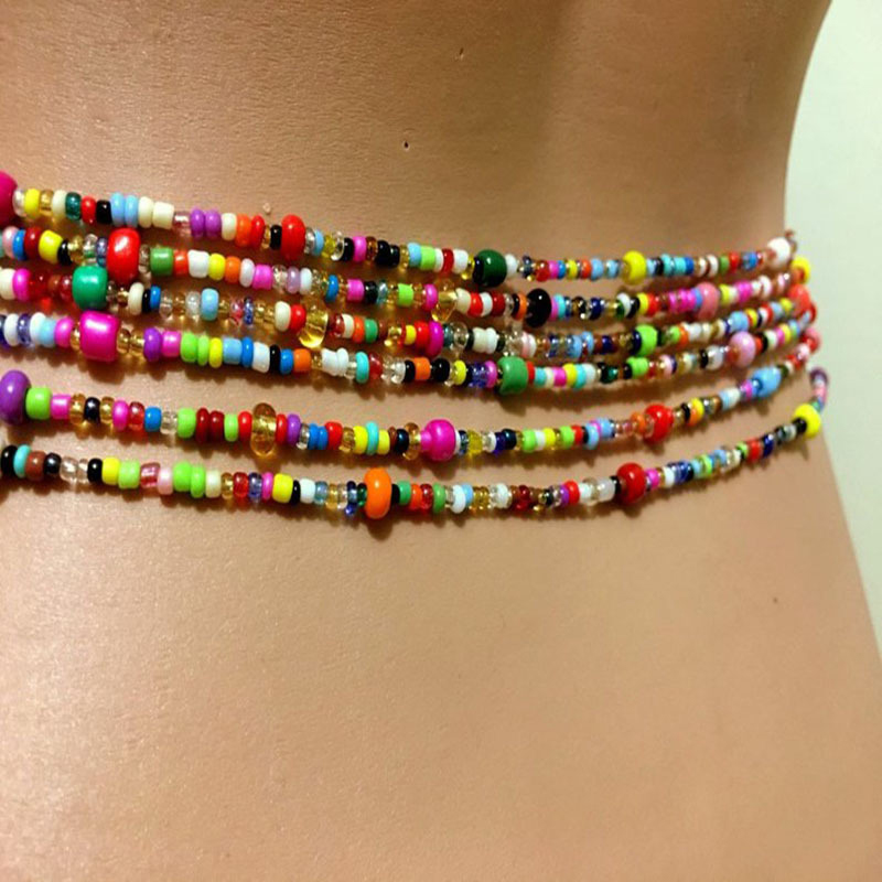 Women Layered Beaded Belly Cha - Body Jewelry For You recension och pris