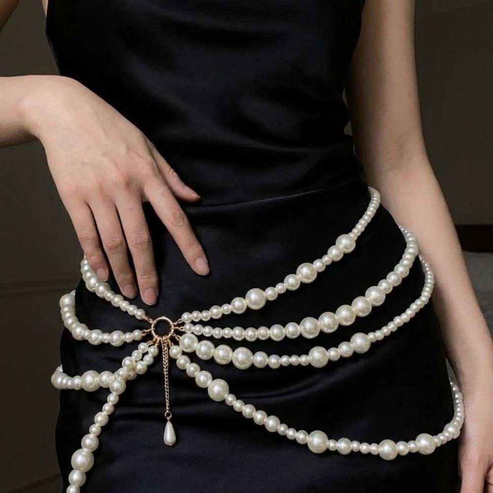 Unique Golden Pearl Waist Chai - Body Jewelry Dress recension och pris
