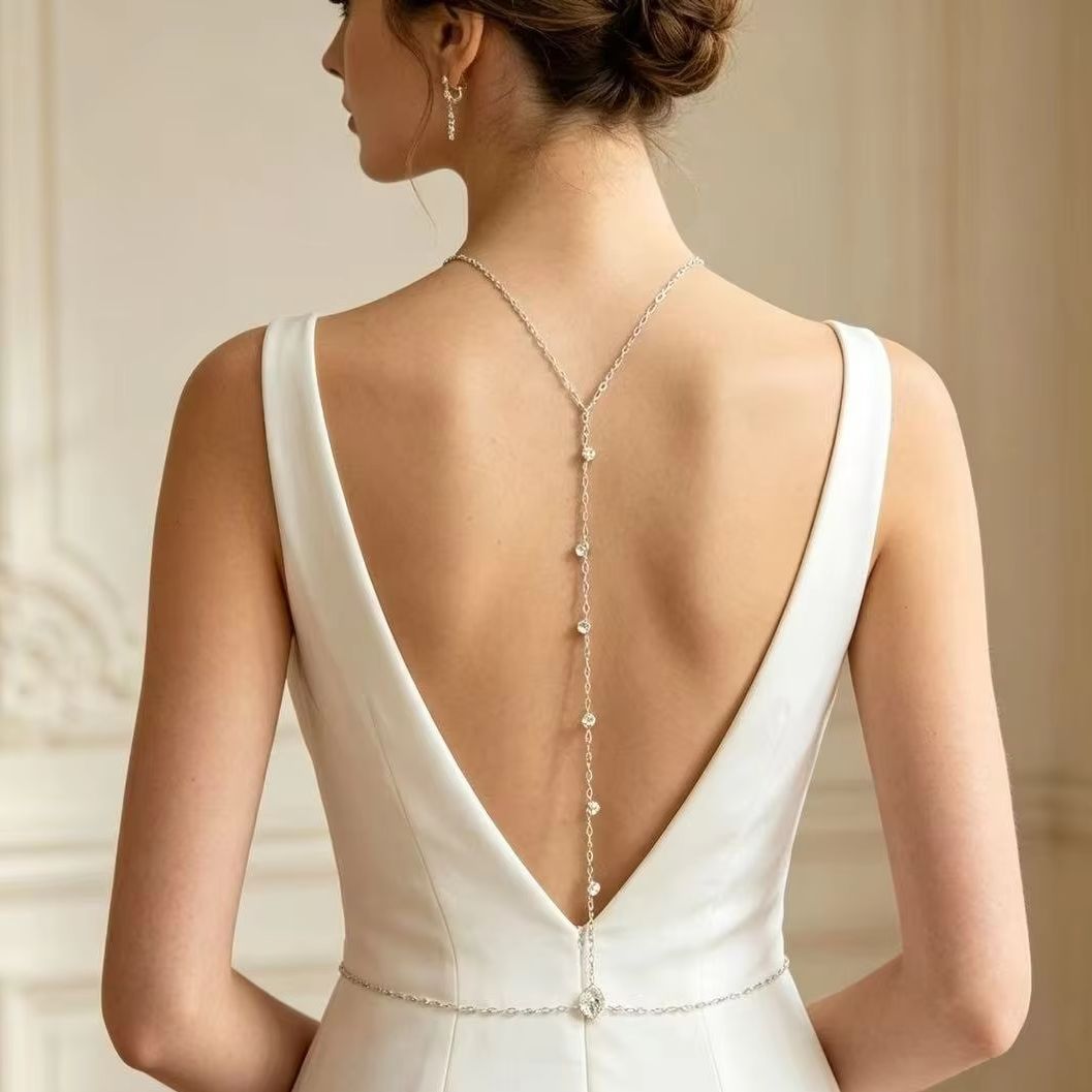 Back Body Chain Zircon Spine C - Body Jewelry Dress recension och pris